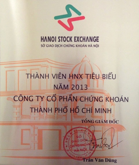 HSC the outstanding member of HNX in 2013