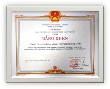 Certificate of Merit from Prime Minister