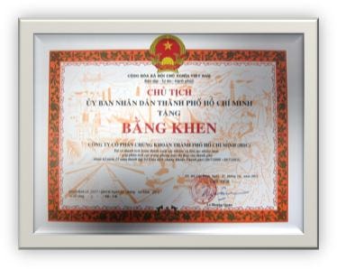 Certificate of Merit from HCM City People's Committee