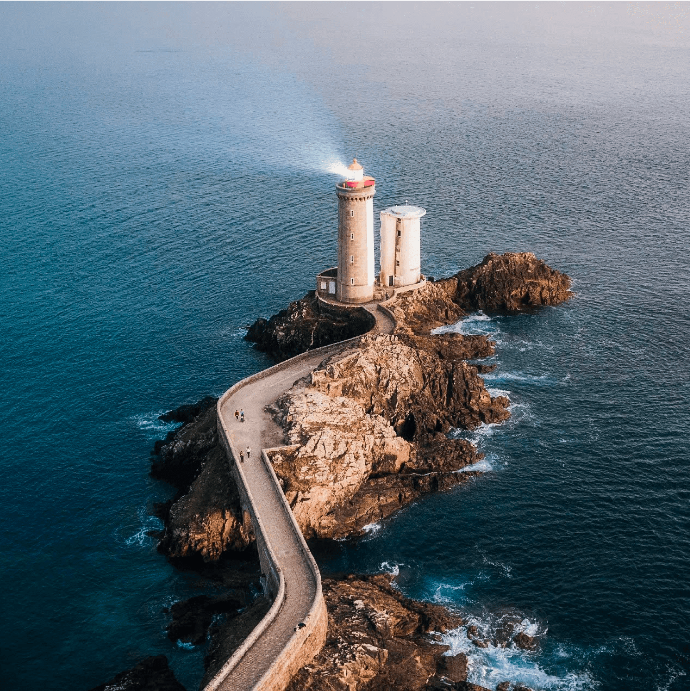 Coastal landscape with lighthouse