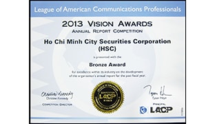 Bronze Award for Traditional Annual Report in Financial Services: Brokerage & Commodity Category, and “Honors Award” for Written Text Category